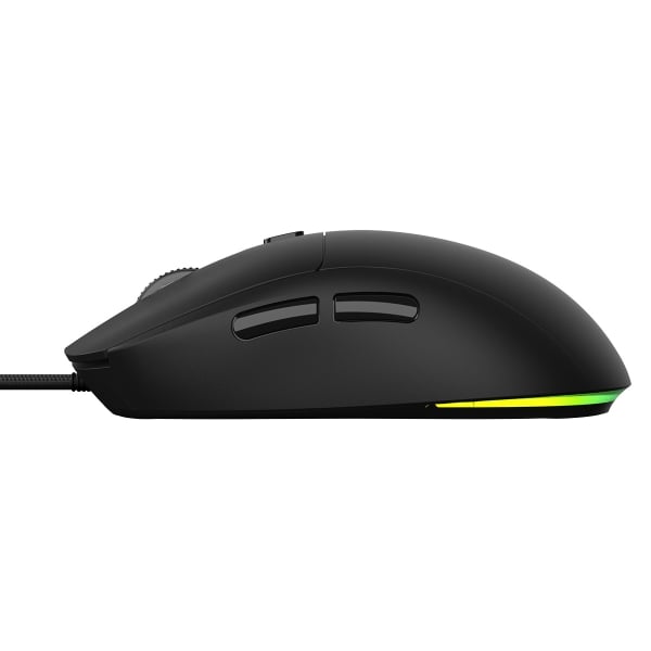 Mouse Gamer PCYes Basaran Black Vulcan 12400 DPI RGB 6 Botões Preto