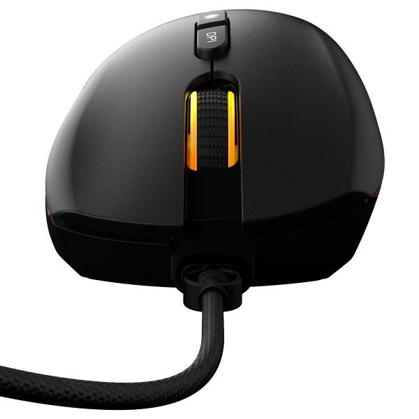 Mouse Gamer PCYes Gaius 12400 DPI RGB 6 Botões Preto