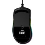 Mouse Gamer PCYes Gaius 12400 DPI RGB 6 Botões Preto