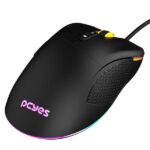 Mouse Gamer PCYes Gaius 12400 DPI RGB 6 Botões Preto