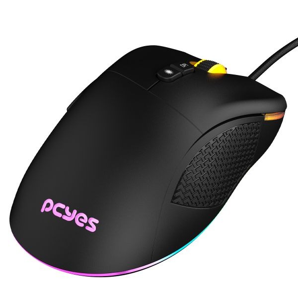 Mouse Gamer PCYes Gaius 12400 DPI RGB 6 Botões Preto