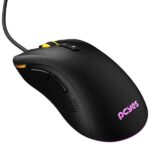 Mouse Gamer PCYes Gaius 12400 DPI RGB 6 Botões Preto