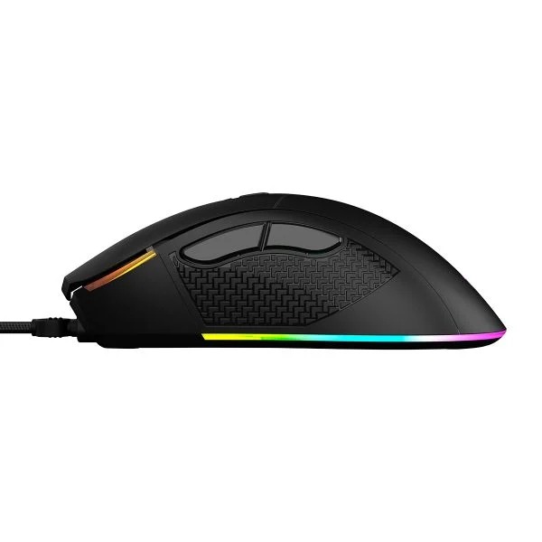 Mouse Gamer PCYes Gaius 12400 DPI RGB 6 Botões Preto