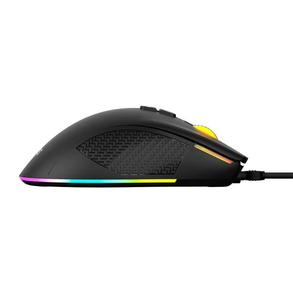 Mouse Gamer PCYes Gaius 12400 DPI RGB 6 Botões Preto