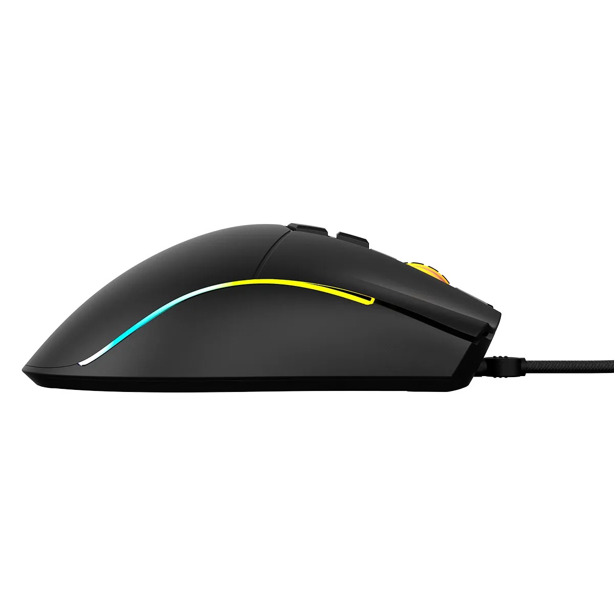 Mouse Gamer PCYes Valus 12400 DPI RGB 8 Botões Preto USB