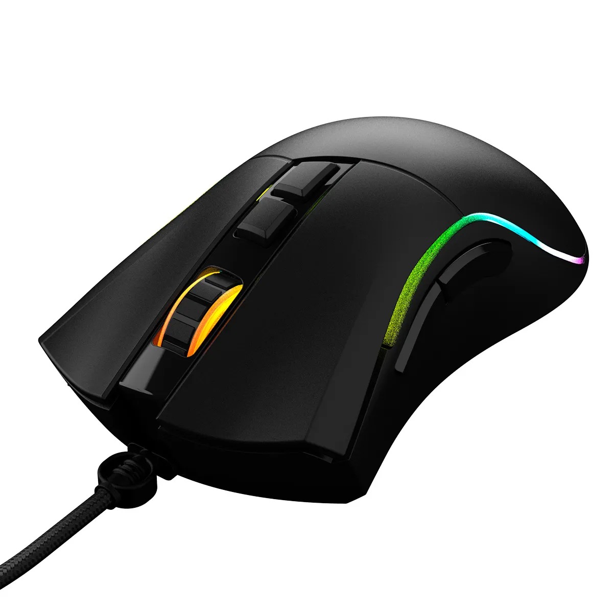 Mouse Gamer PCYes Valus 12400 DPI RGB 8 Botões Preto USB
