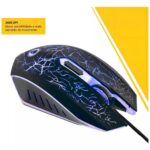 Mouse Gamer USB 2400 DPI 6 Botões Bright 0447 para PC e Notebook
