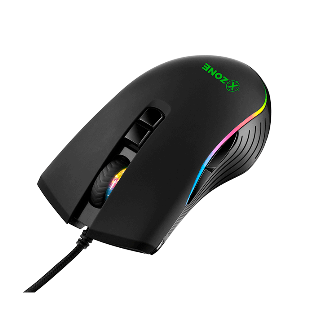 Mouse Gamer Xzone GMF-01 RGB 4800 DPI com 7 Botões e Ajuste de Sensibilidade