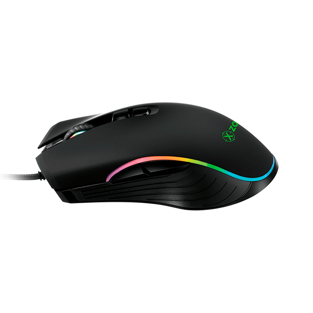 Mouse Gamer Xzone GMF-01 RGB 4800 DPI com 7 Botões e Ajuste de Sensibilidade