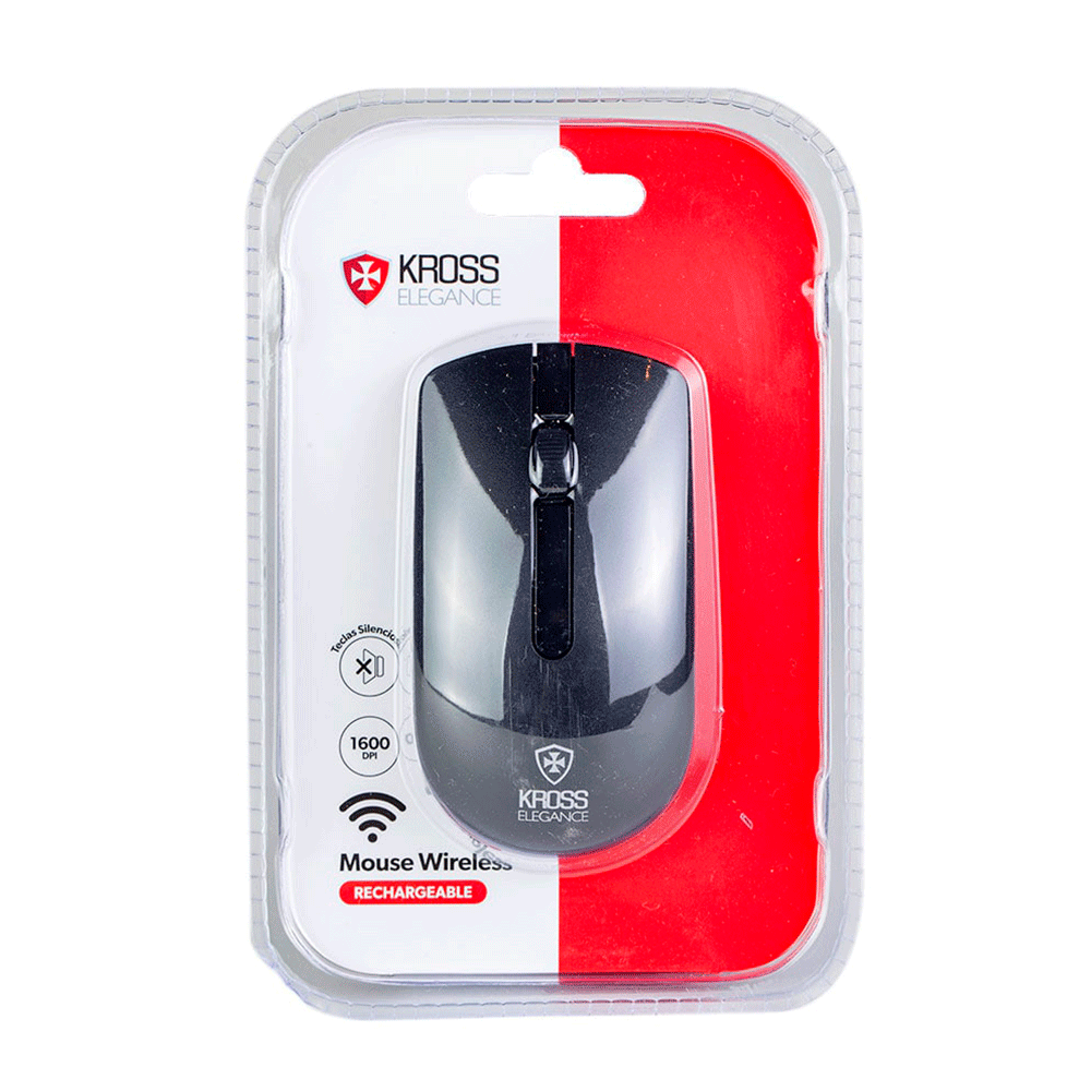 Mouse Kross Recarregável Sem Fio Silencioso KE M305 Preto