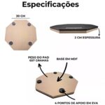 Pad de Estudo Liverpool 12 Polegadas com Base de Madeira e Superfície EVA