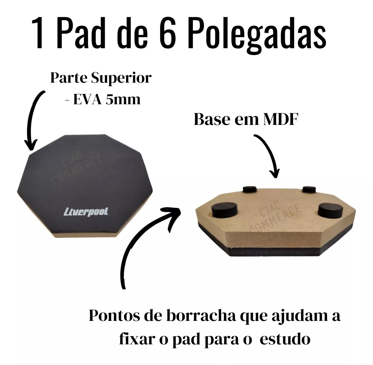 Pad de Estudo Profissional Liverpool 6 Polegadas com Superfície EVA