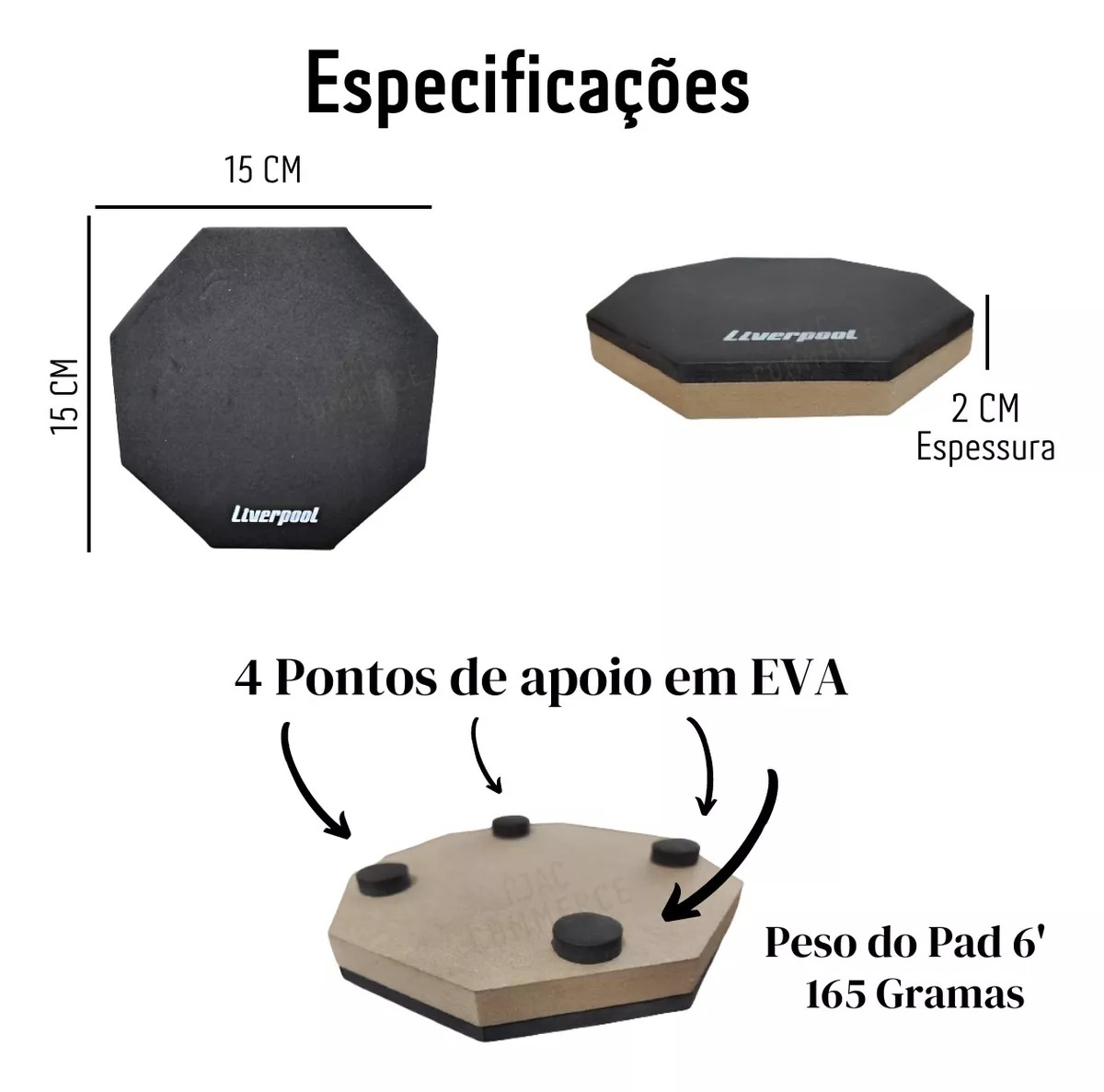Pad de Estudo Profissional Liverpool 6 Polegadas com Superfície EVA