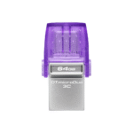 Pendrive Kingston 64GB MicroDuo USB 3.2 Tipo C e Tipo A OTG