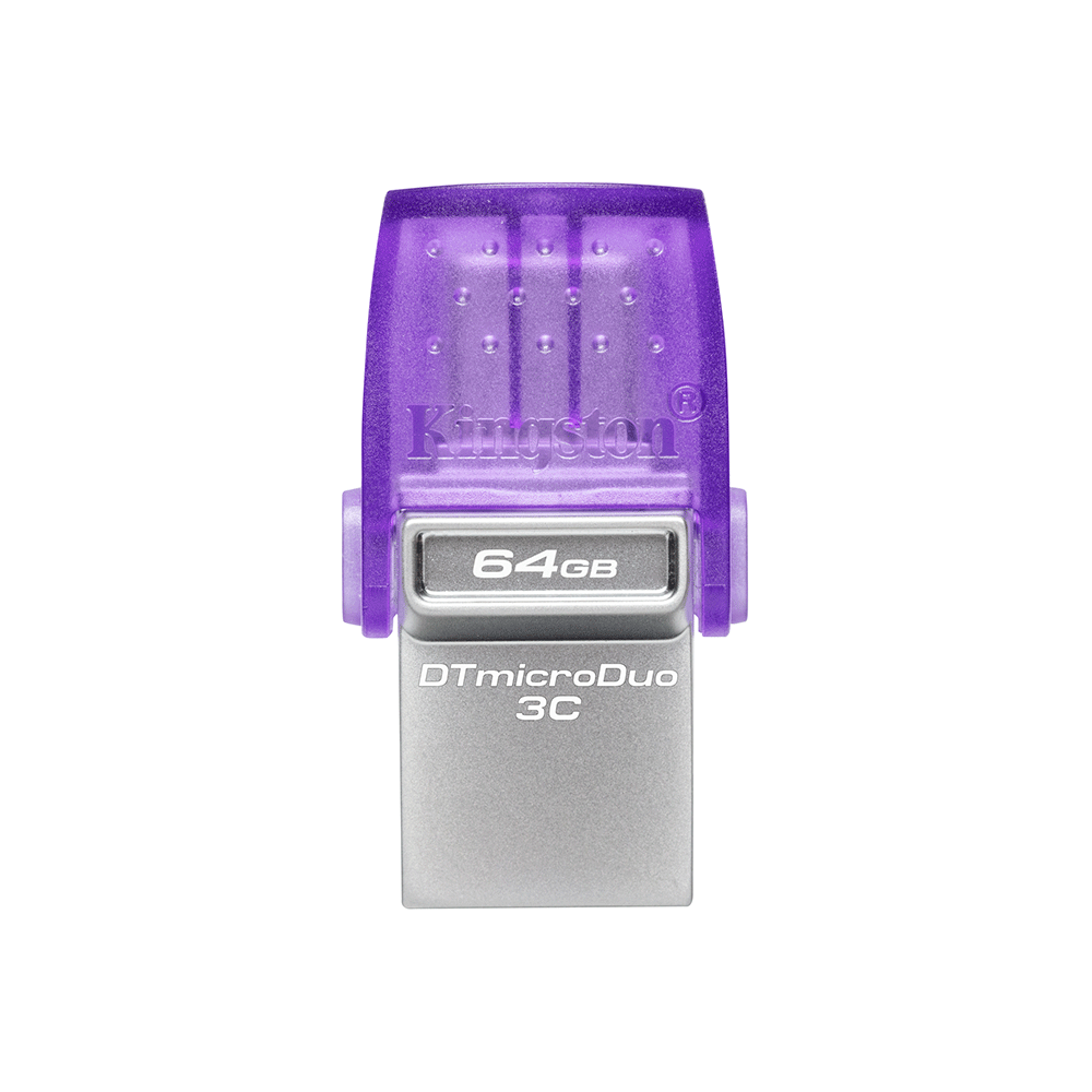 Pendrive Kingston 64GB MicroDuo USB 3.2 Tipo C e Tipo A OTG