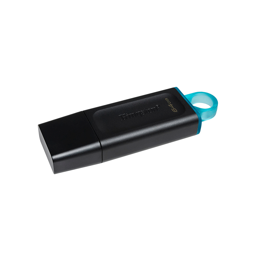 Pendrive Kingston DataTraveler Exodia 64GB USB 3.2 Preto e Azul