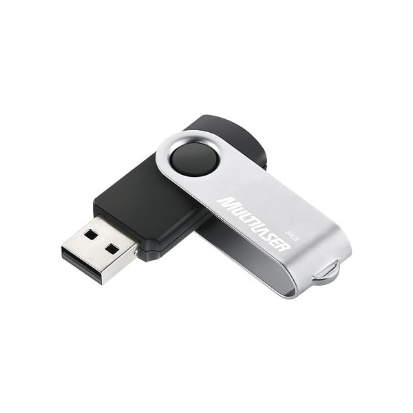 Pendrive Multilaser Twist2 64GB Preto e Prata (PD590)