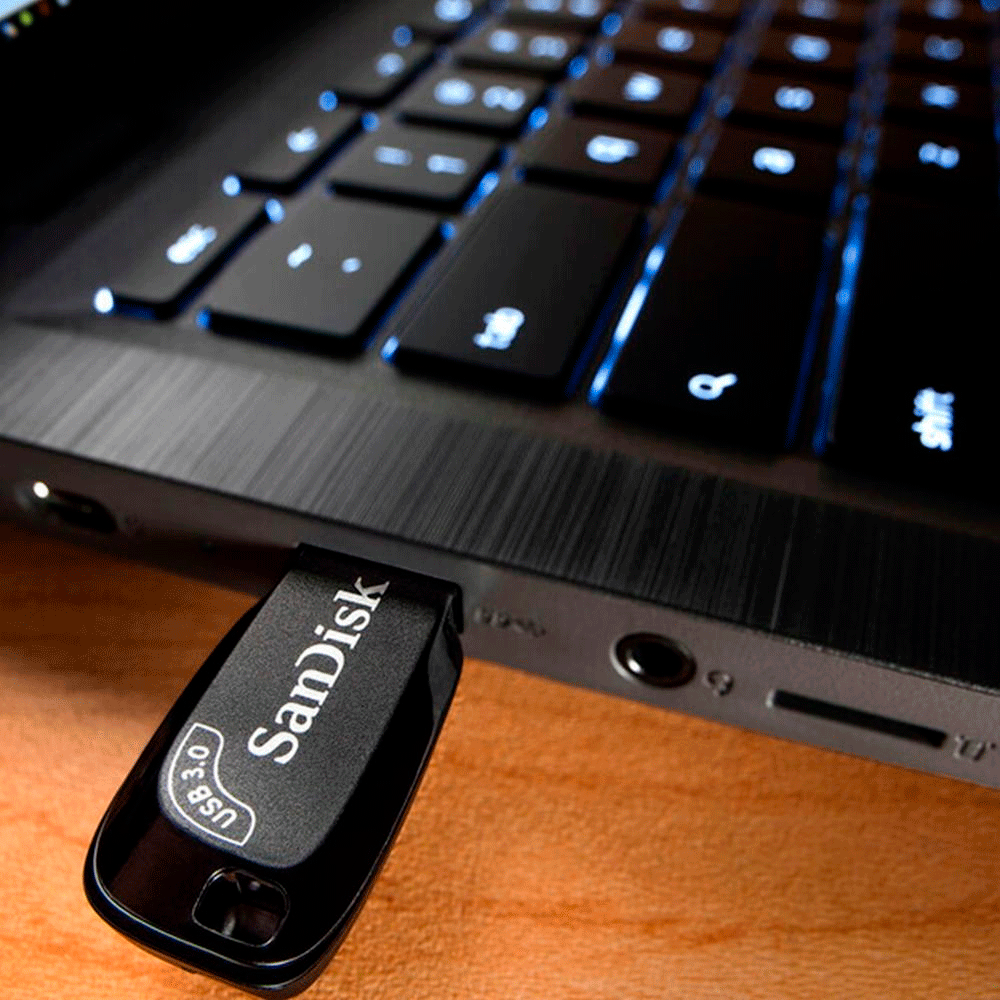 Pendrive Sandisk Ultra Shift 128GB USB 3.0 Leitura até 100MBs