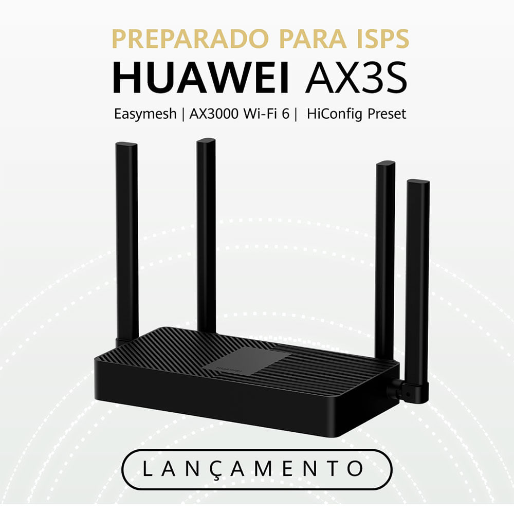 Roteador Huawei EasyMesh AX3000 WiFi 6 Plus Dual Band 3000Mbps