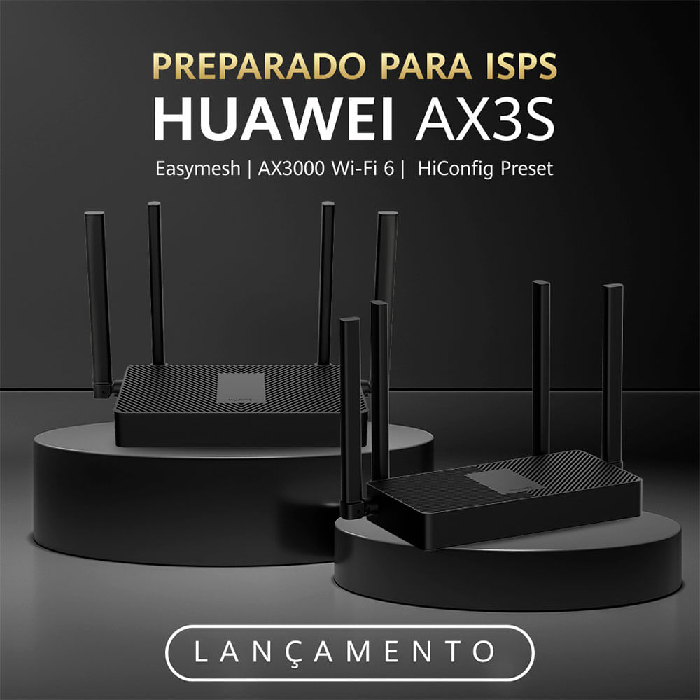 Roteador Huawei EasyMesh AX3000 WiFi 6 Plus Dual Band 3000Mbps