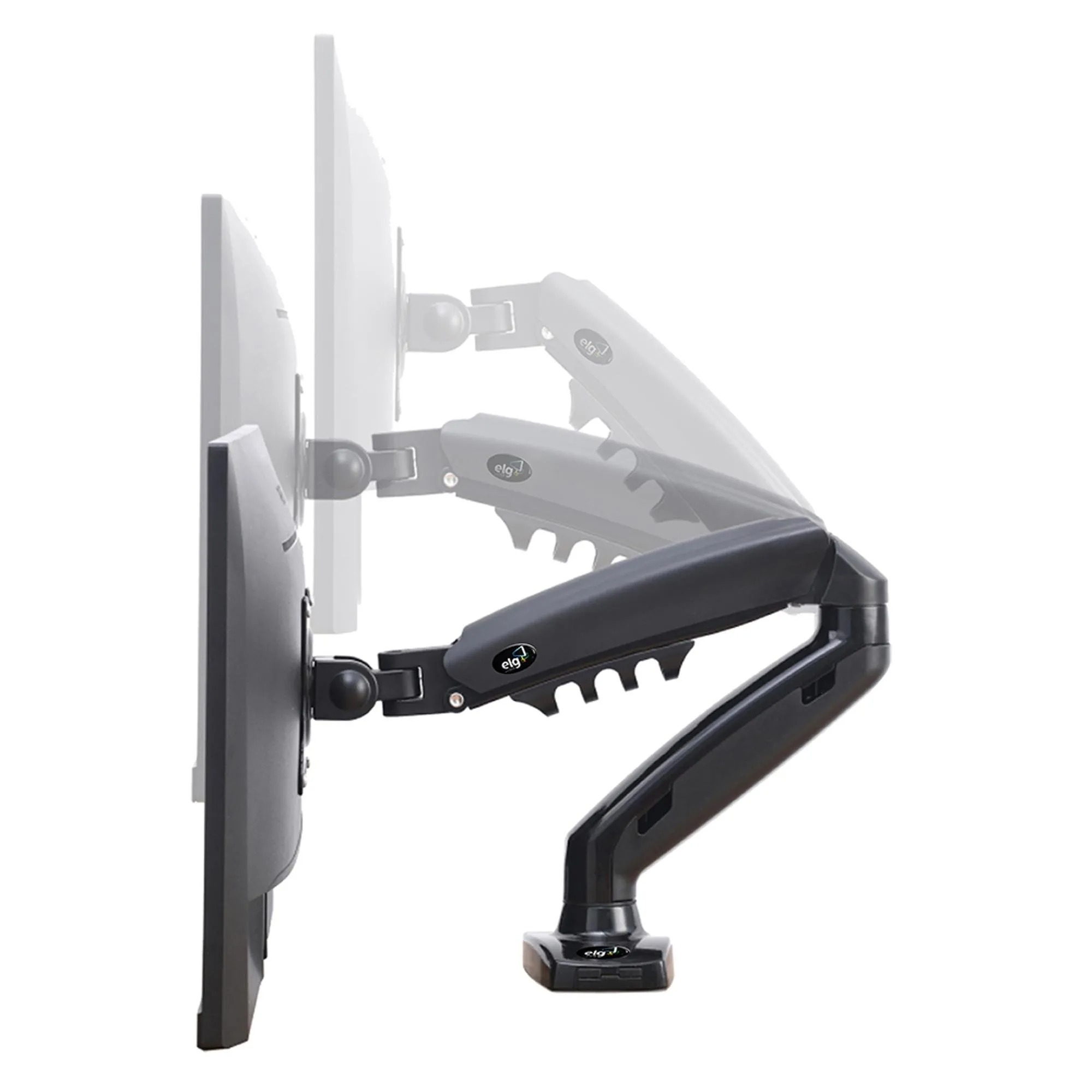 Suporte de Mesa ELG F80N para Monitor ou TV de 17″ a 35″ com Braço Articulado e Pistão a Gás – VESA 75x75 100x100