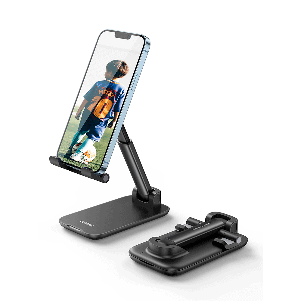 Suporte de Mesa UGREEN para Celular e Smartphone com Ajuste de Altura Dobrável Antiderrapante