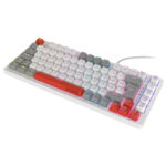 Teclado Mecânico Pcyes Kirin White Ghost RGB Switch QWERTY ABNT2
