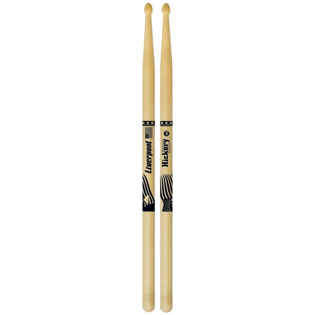 Baqueta Bateria Liverpool American Hickory 2b Ponta Madeira
