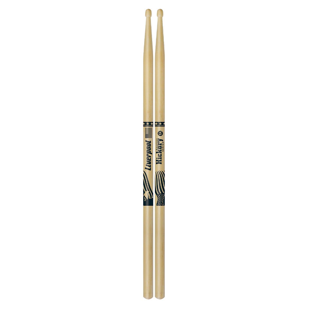 Baqueta Bateria Liverpool American Hickory 5a Ponta Madeira