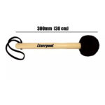 Baqueta Liverpool Maçaneta Para Bumbo Marfim 300mm Pelucia