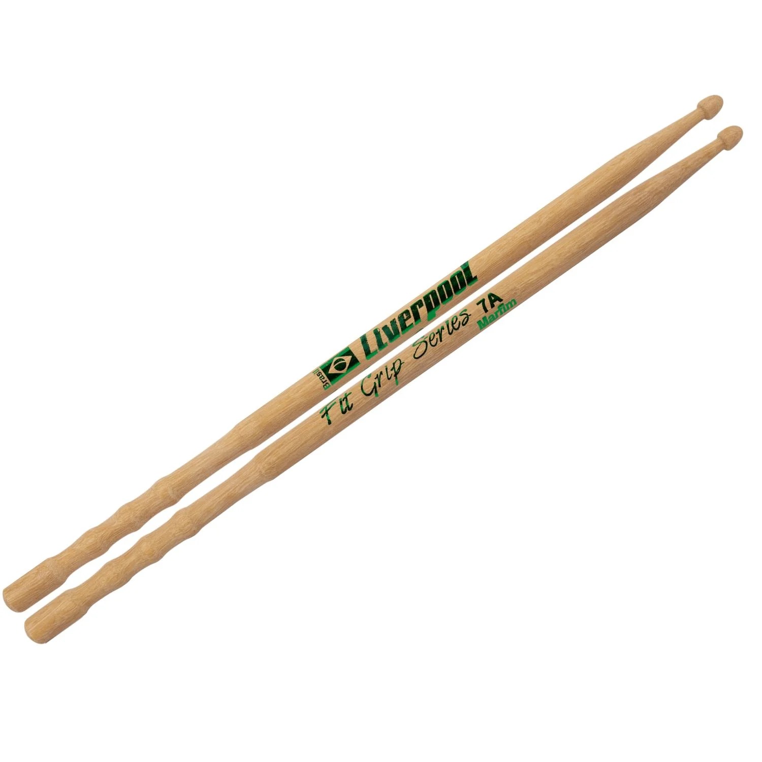 Baquetas Bateria Liverpool Fit Grip Series 7a Ponta De Madeira