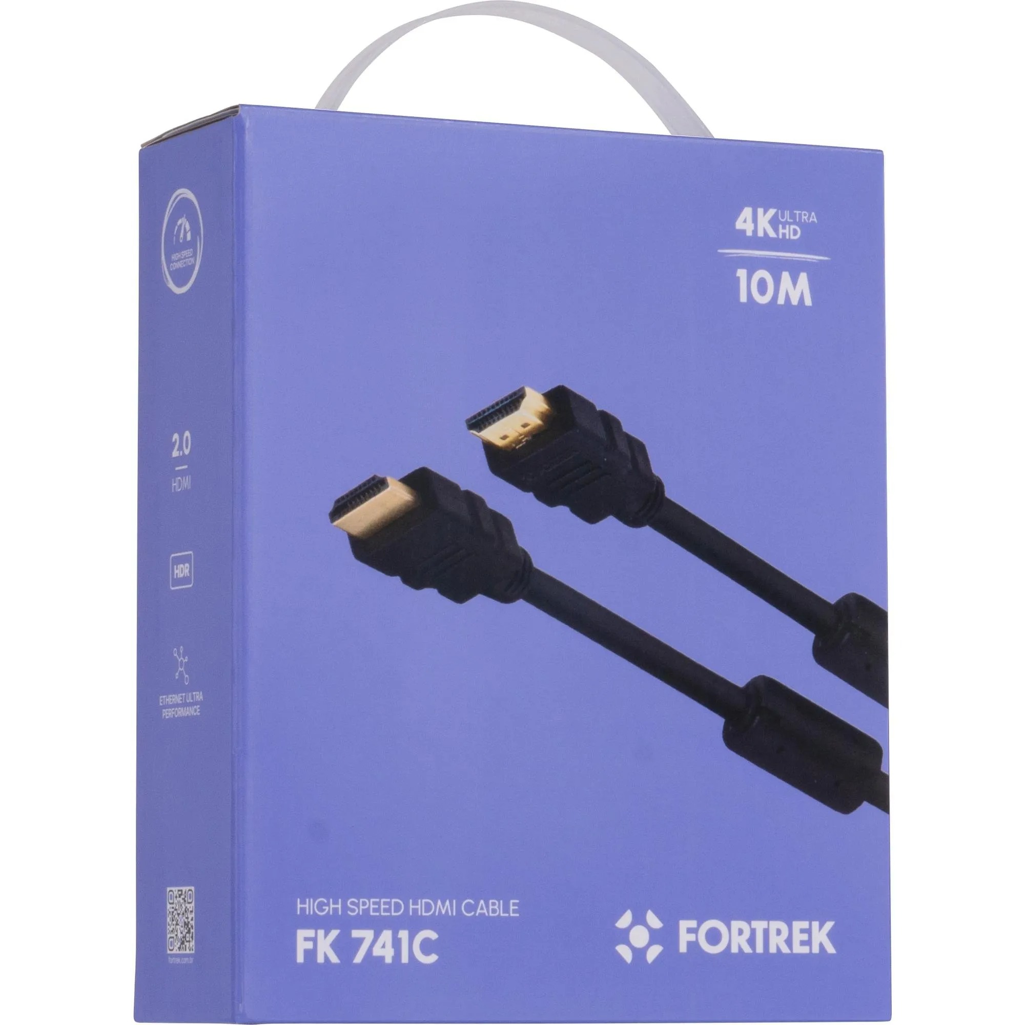 Cabo Hdmi Fortrek Hd2010 10 Metros 4k Filtro Fk 741c