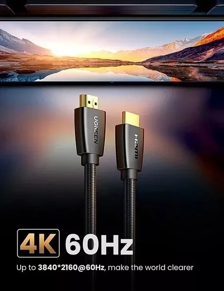 cabo-hdmi-ugreen-2-0-4k-60hz-3d-hdr-nylon-reforcado-2m