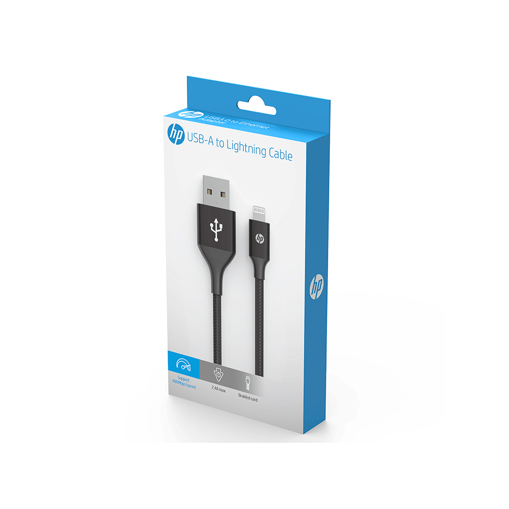Cabo Hp Usb-a Para Lightning Mfi - Dhc-mf100-1m Black 1 Mt