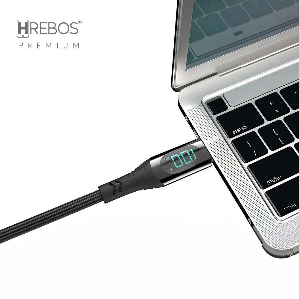 Cabo Smartphone Hrebos Cb-301c Usb Tipo C 1.2m Preto