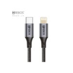 Cabo Smartphone Hrebos Cb-362i Tipo C Para Lightn 1m Midnight 27w