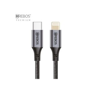 Cabo Smartphone Hrebos Cb-362i Tipo C Para Lightn 1m Midnight 27w