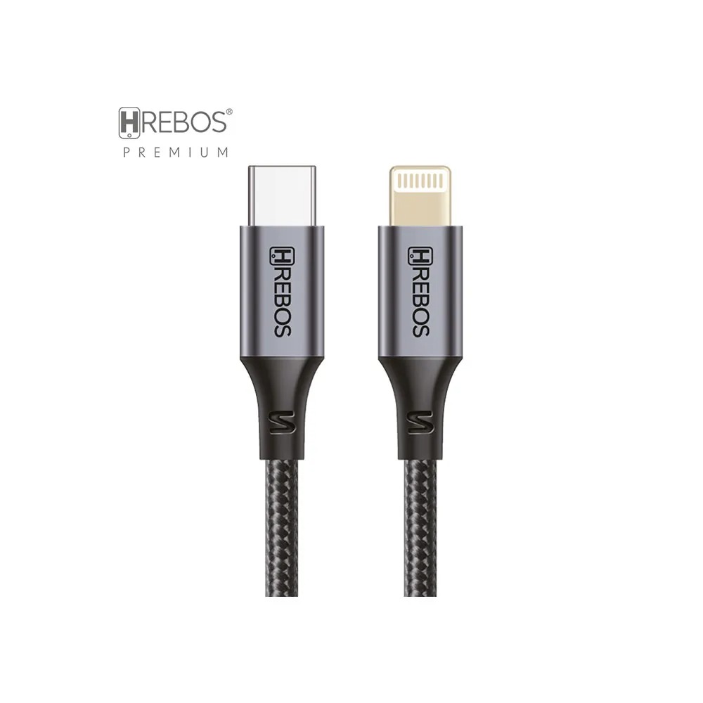 Cabo Smartphone Hrebos Cb-362i Tipo C Para Lightn 1m Midnight 27w