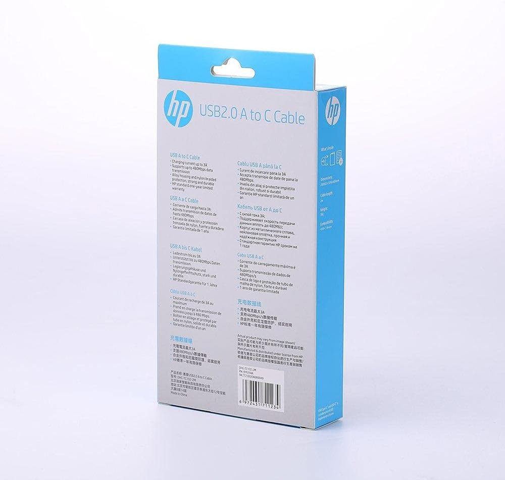Cabo Carregamento Dados Hp Usb-a Para Usb-c Tc100 - 1m.