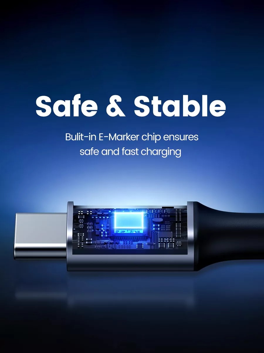 Cabo Tipo C Ugreen Usb-c/usb-c 90°, 100w, 1 Metro - Us334
