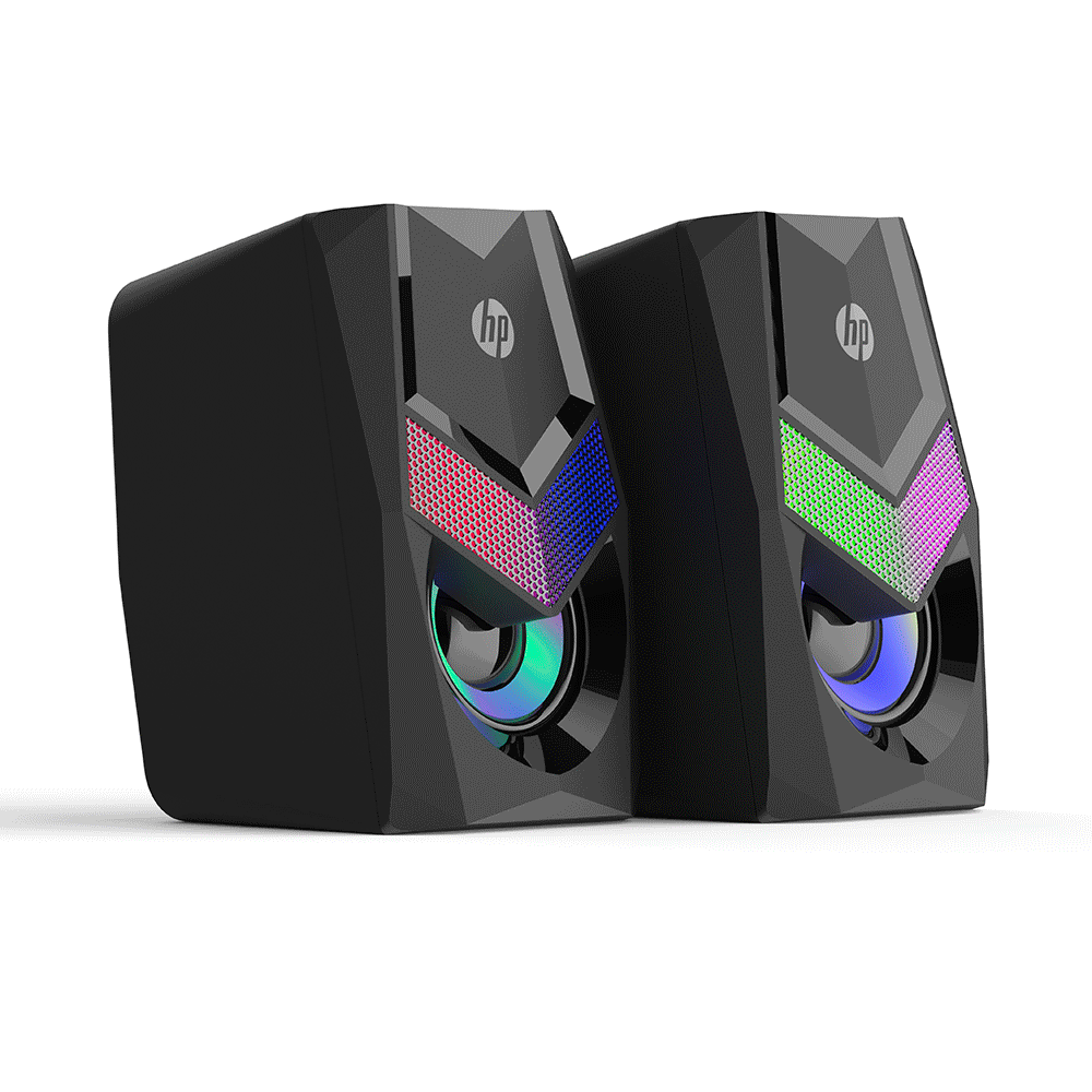 Caixa De Som Hp Dhe-6000 Rgb, Conexão Usb, Estéreo 6w