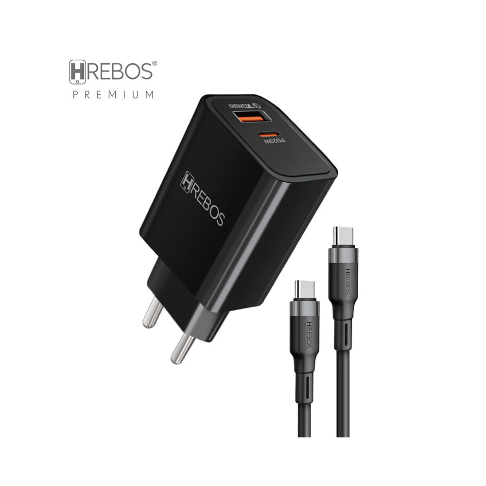 Carregador De Parede Hrebos CRG-154CC Power Turbo 20w Com Cabo Tipo C
