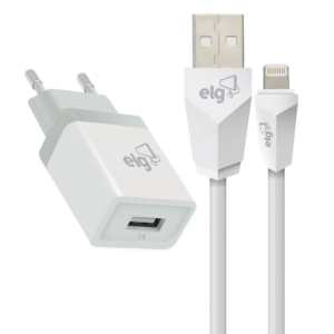 Carregador ELG Lightning + Fonte Para iPhone Kt810wc