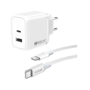 Carregador Smartphone Hrebos Crg-502c Type-c Turbo 45w