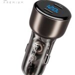Carregador Veicular Hrebos Premium 60w Usb-c Dual Tipo C