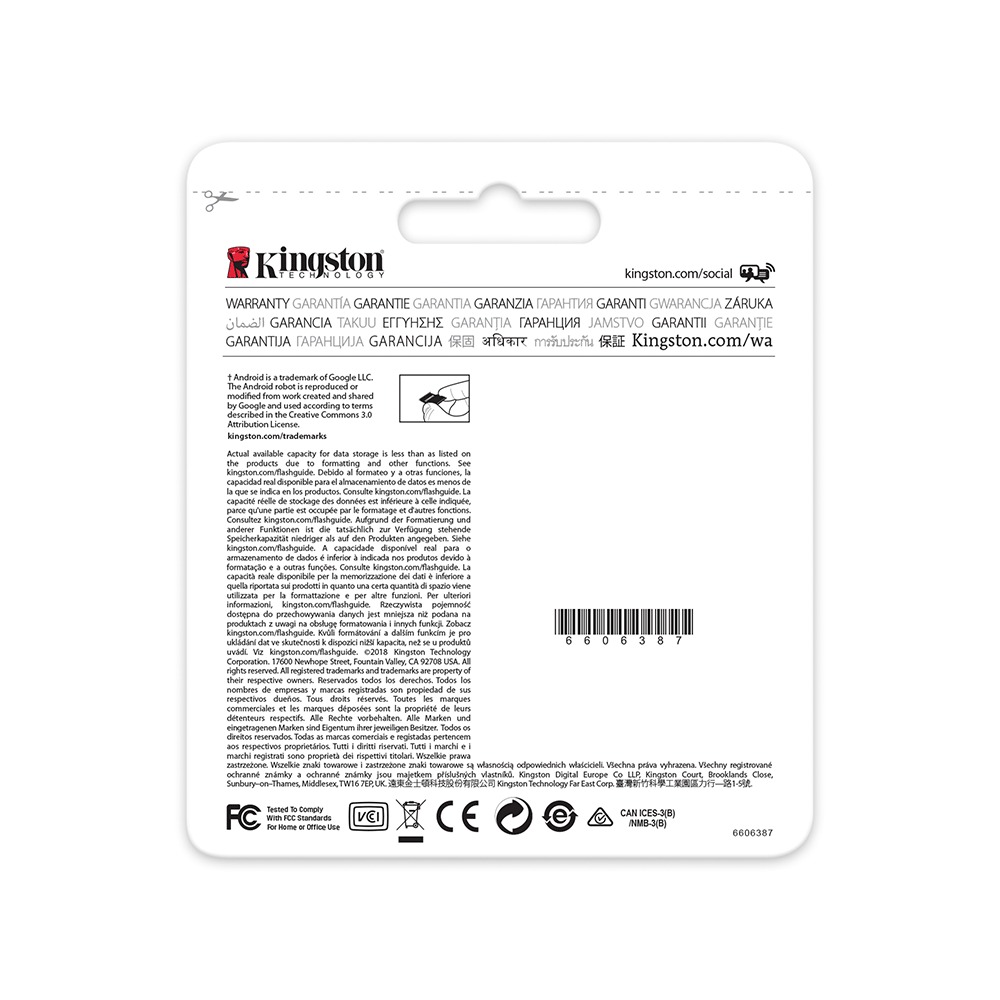 Cartão Micro Sd Canvas Select Plus Kingston 32gb 100mb/s