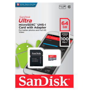 Cartão Memória Microsd Sandisk Ultra 64gb 100mb/s Classe 10