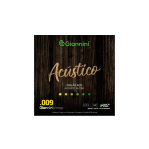 Encordoamento Corda Violão Aço Giannini Acústico 0.9