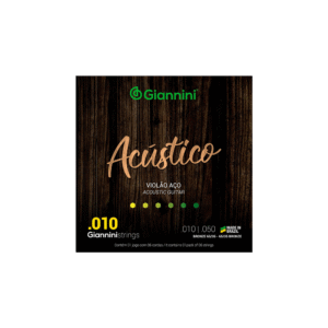 Encordoamento Corda Violão Aço Giannini Acústico 0.10