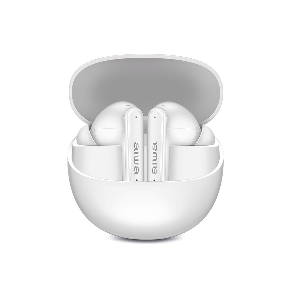 Earphone Fone De Ouvido Eardbud Bluetooth Aiwa Aws-eb04-b Ipx4 Branco